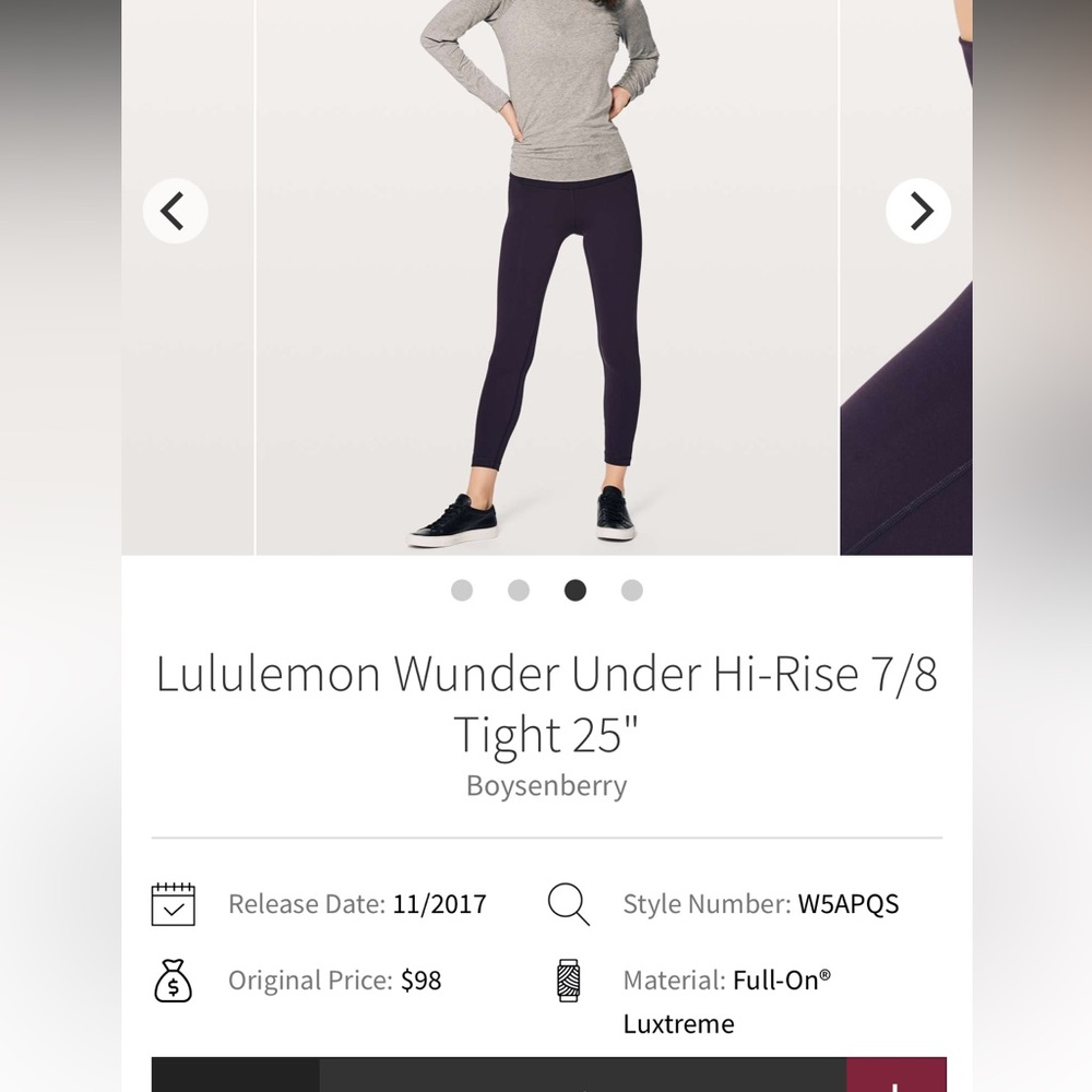 Lululemon wunder under - luxtreme